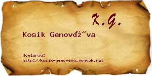 Kosik Genovéva névjegykártya